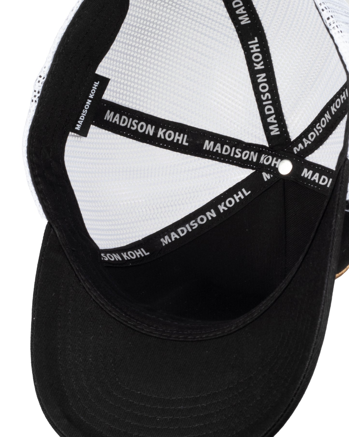MK Badged Trucker Mesh Cap Black/White