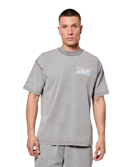 MK Club Relaxed T Shirt Grey Wash / Placid Blue