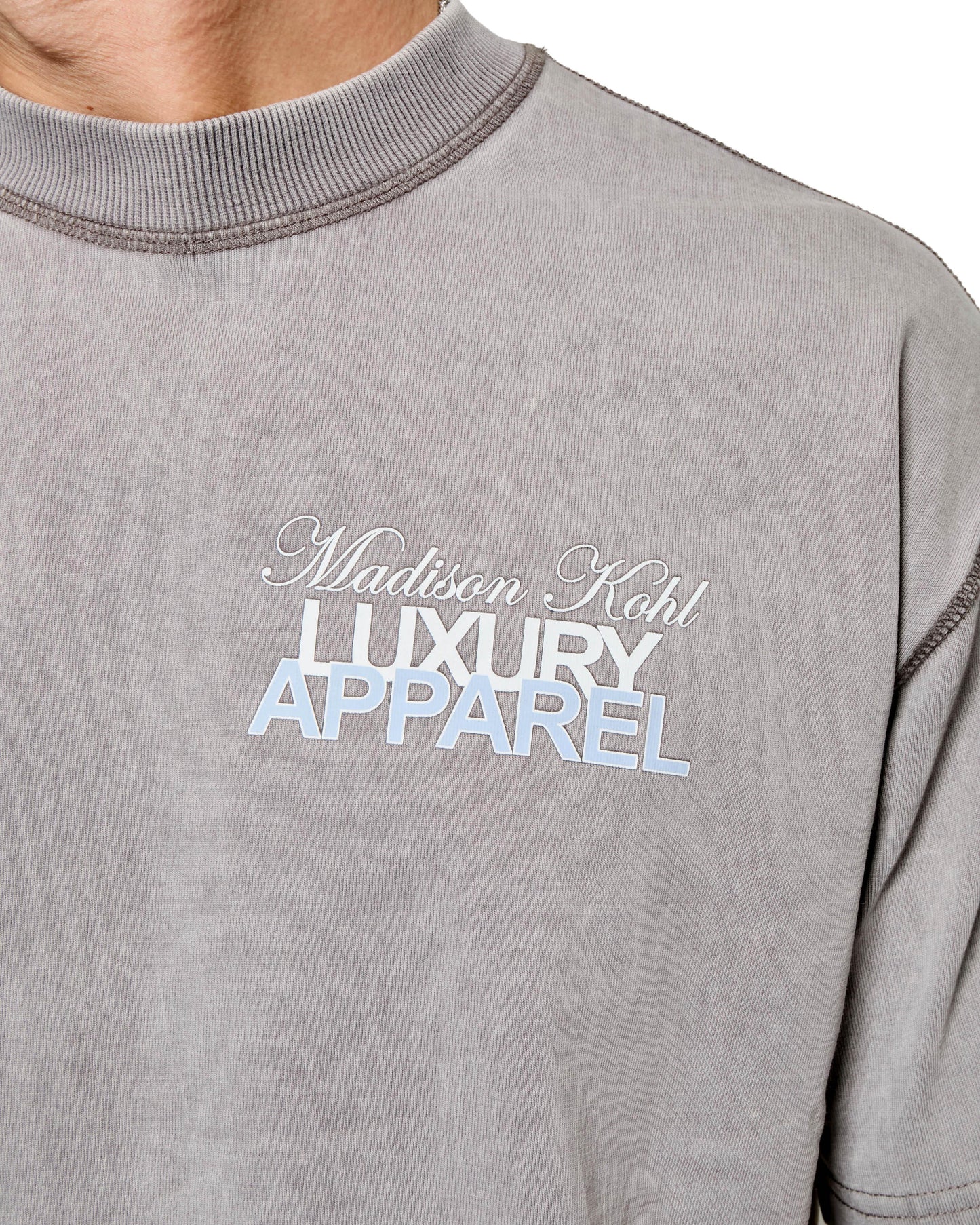 MK Club Relaxed T Shirt Grey Wash / Placid Blue