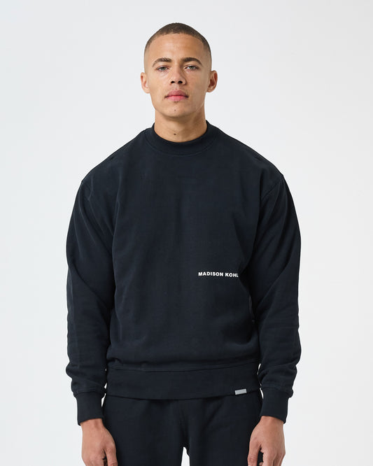 MK Core Relaxed Crewneck Sweatshirt Black