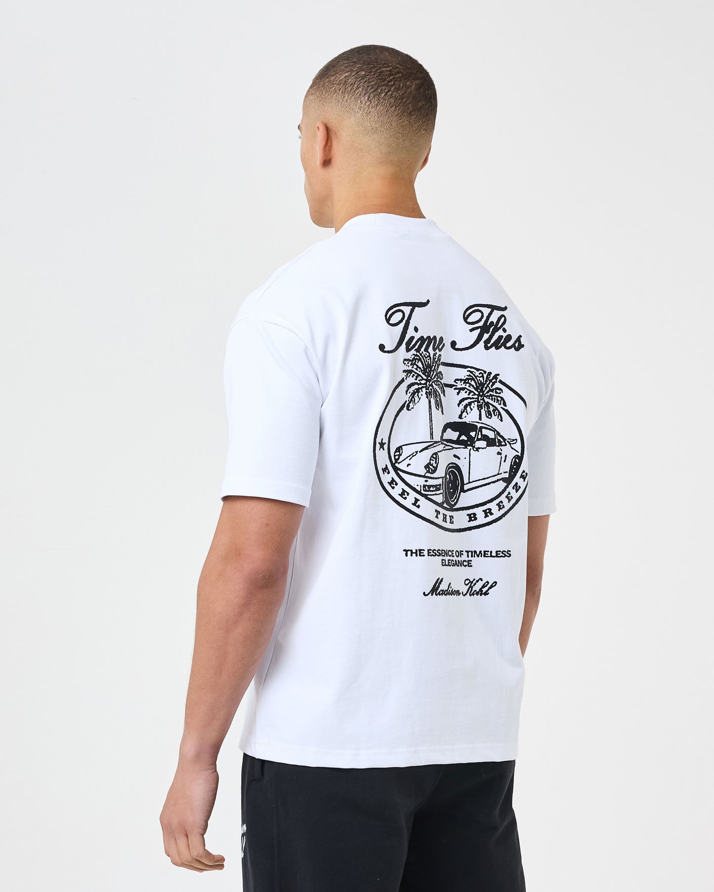 Time Flies Relaxed T Shirt White