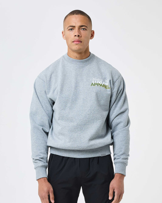 MK Club Relaxed Crewneck Sweatshirt Grey Marl