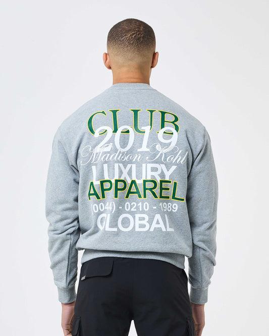 MK Club Relaxed Crewneck Sweatshirt Grey Marl