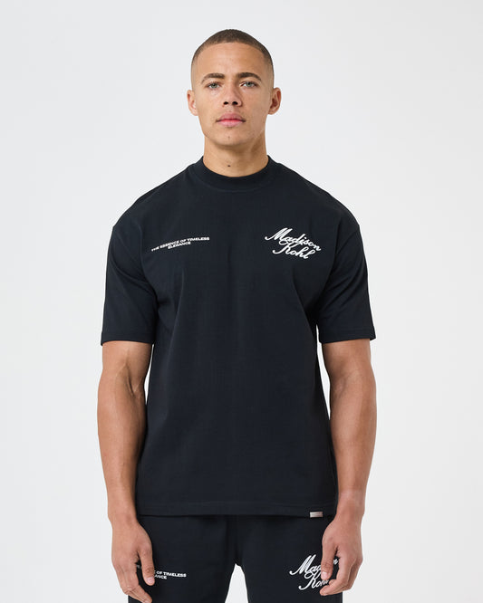 Time Flies Relaxed T Shirt Black