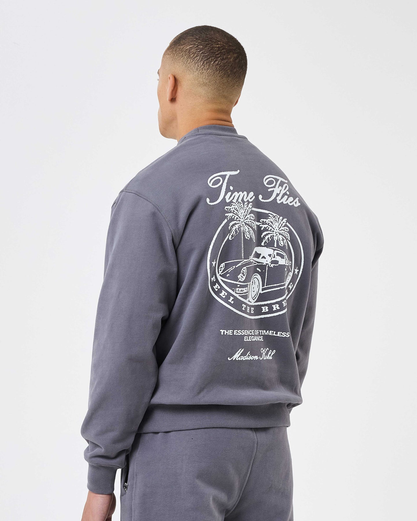 Time Flies Relaxed Crewneck Sweatshirt Tornado