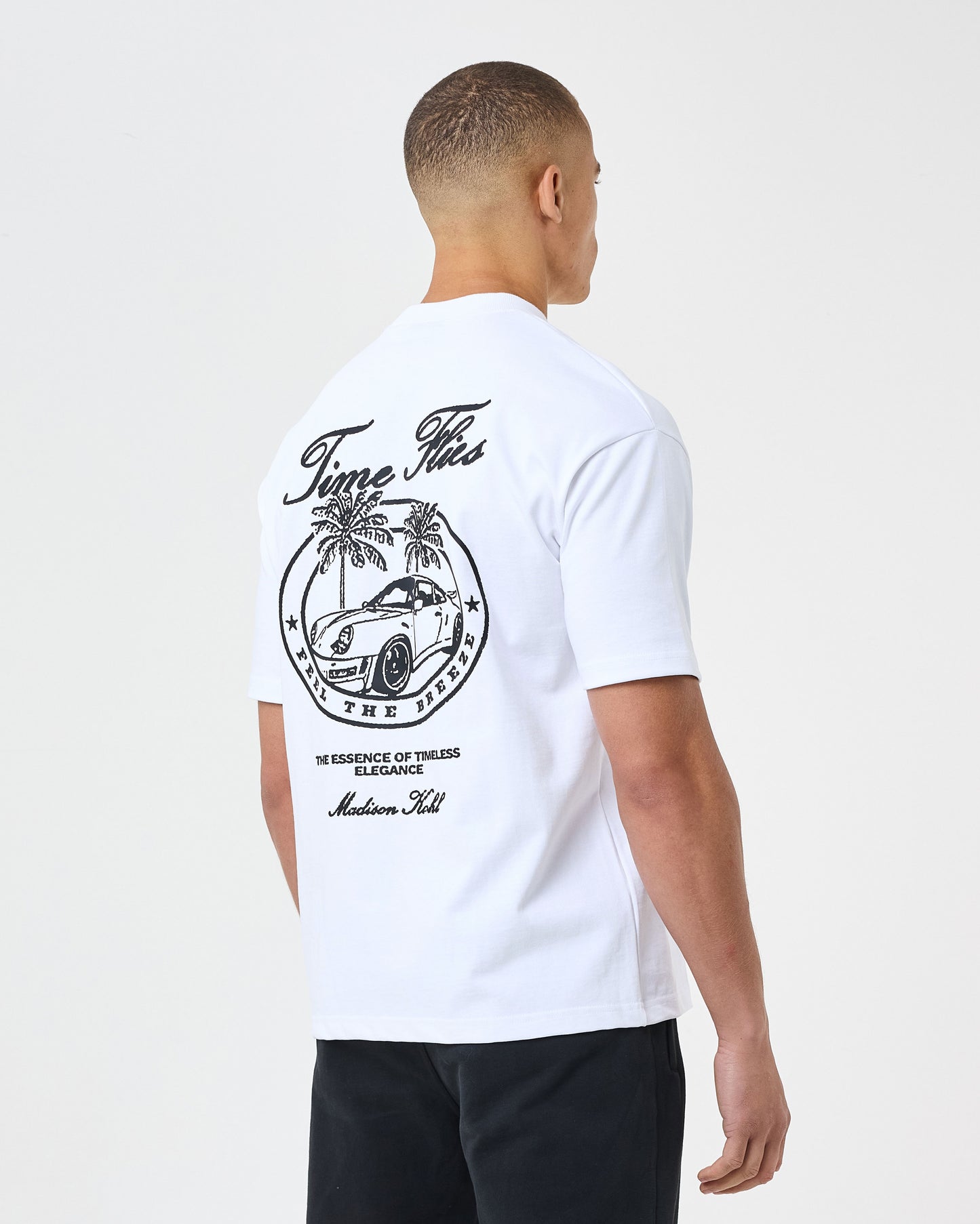 Time Flies Relaxed T Shirt White