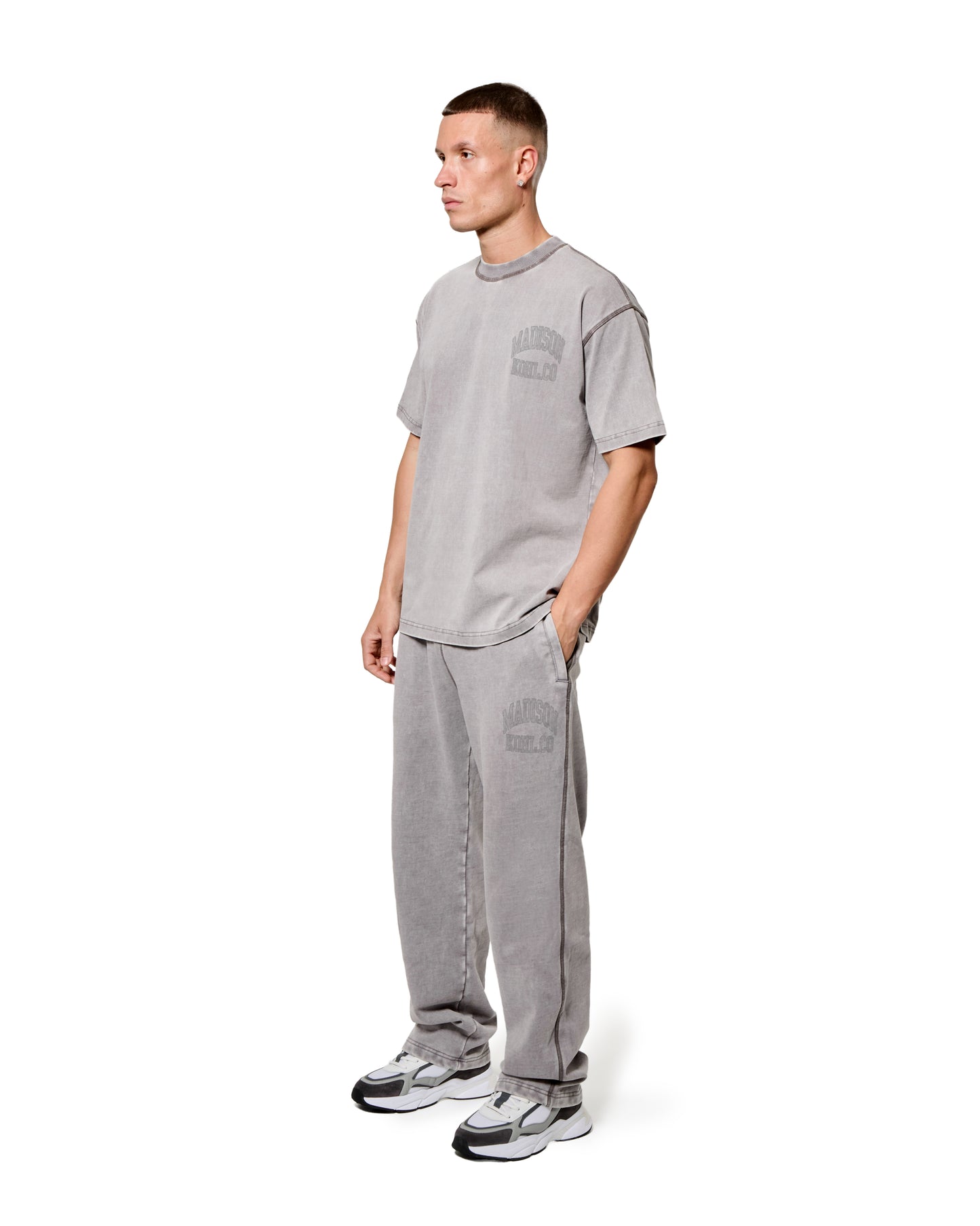 MK 1st Base Relaxed Open Hem Sweatpant Grey Wash