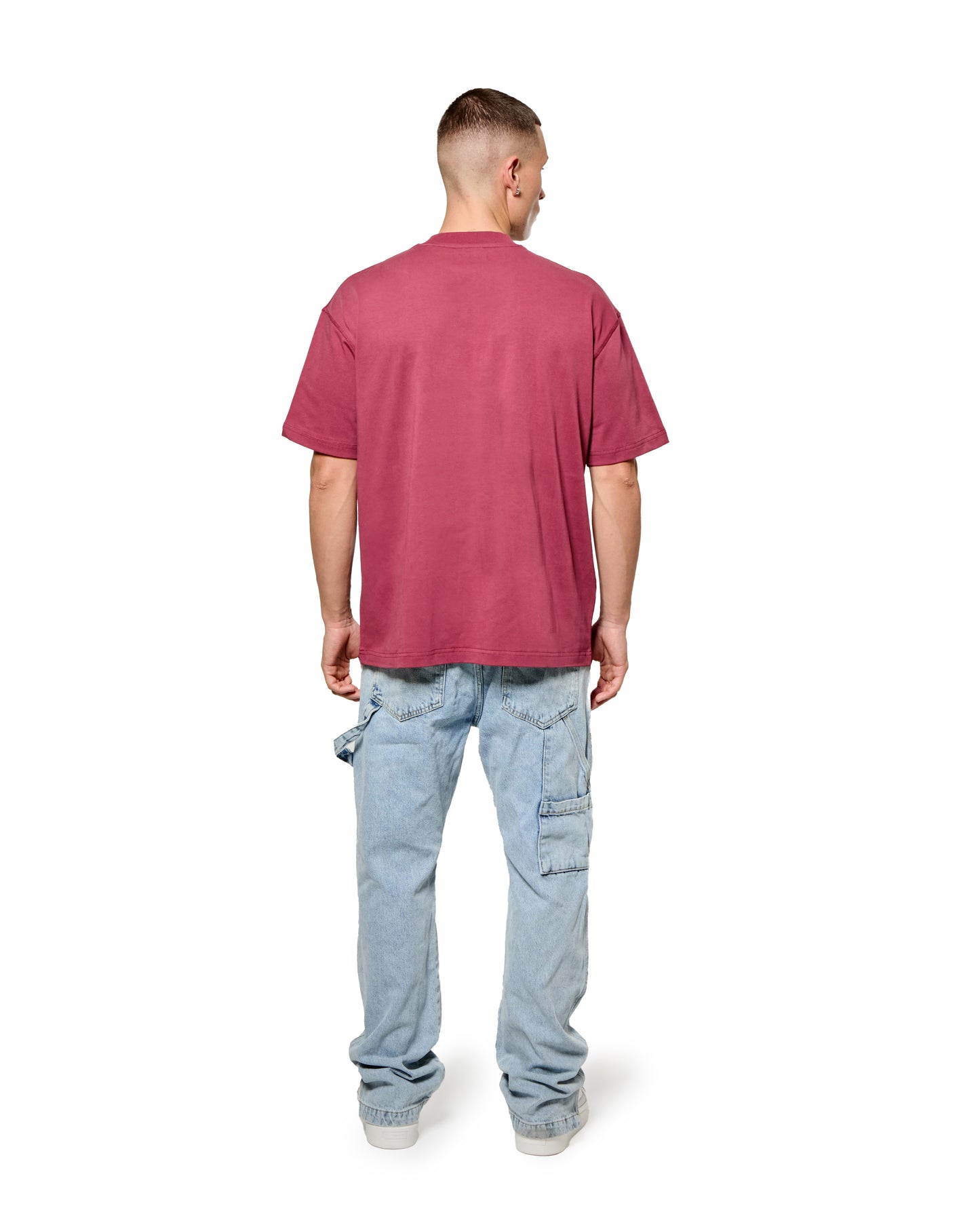 MK Blank Relaxed T Shirt Burgundy