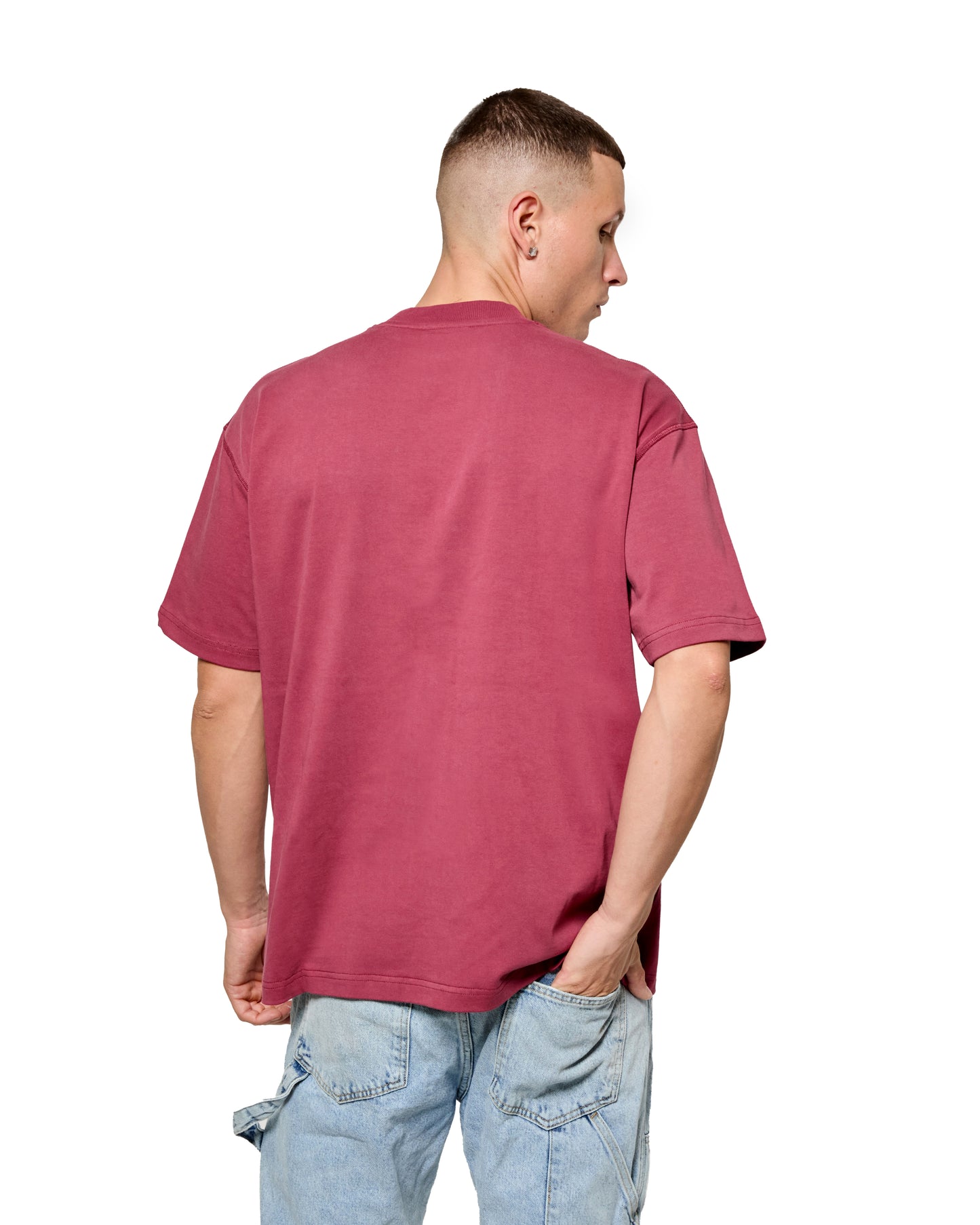 MK Blank Relaxed T Shirt Burgundy