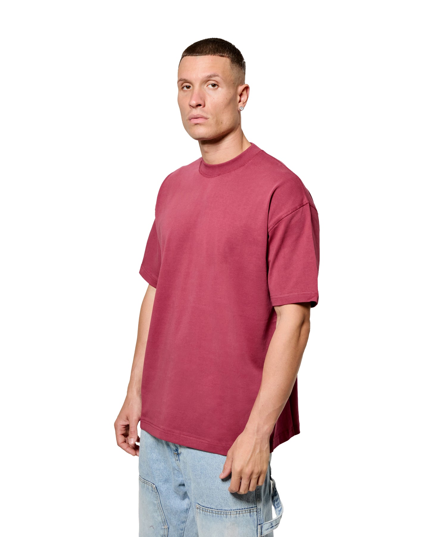 MK Blank Relaxed T Shirt Burgundy