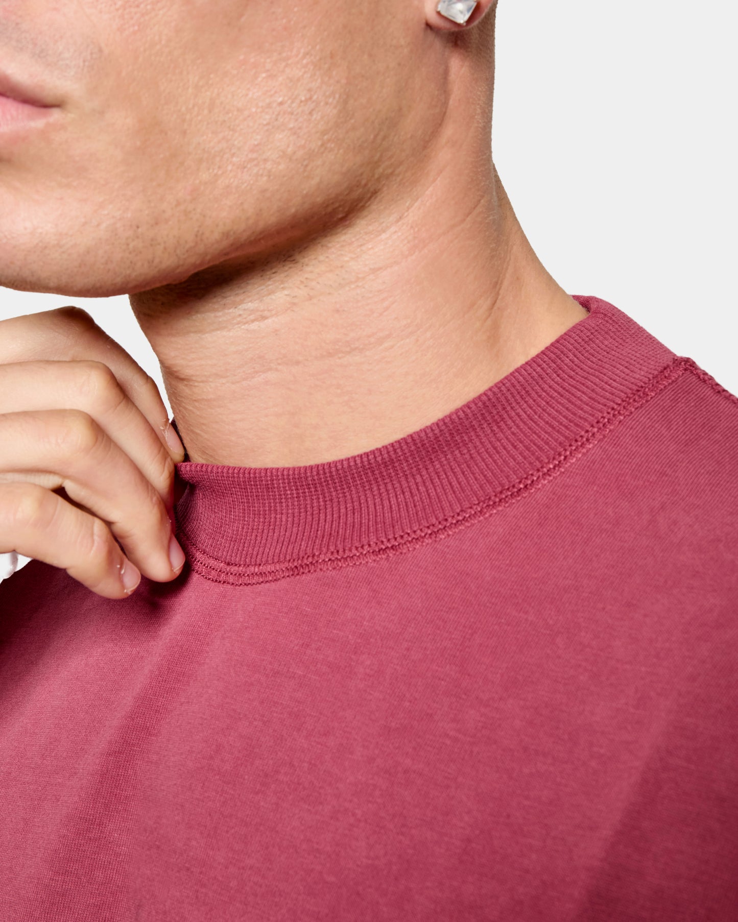 MK Blank Relaxed T Shirt Burgundy