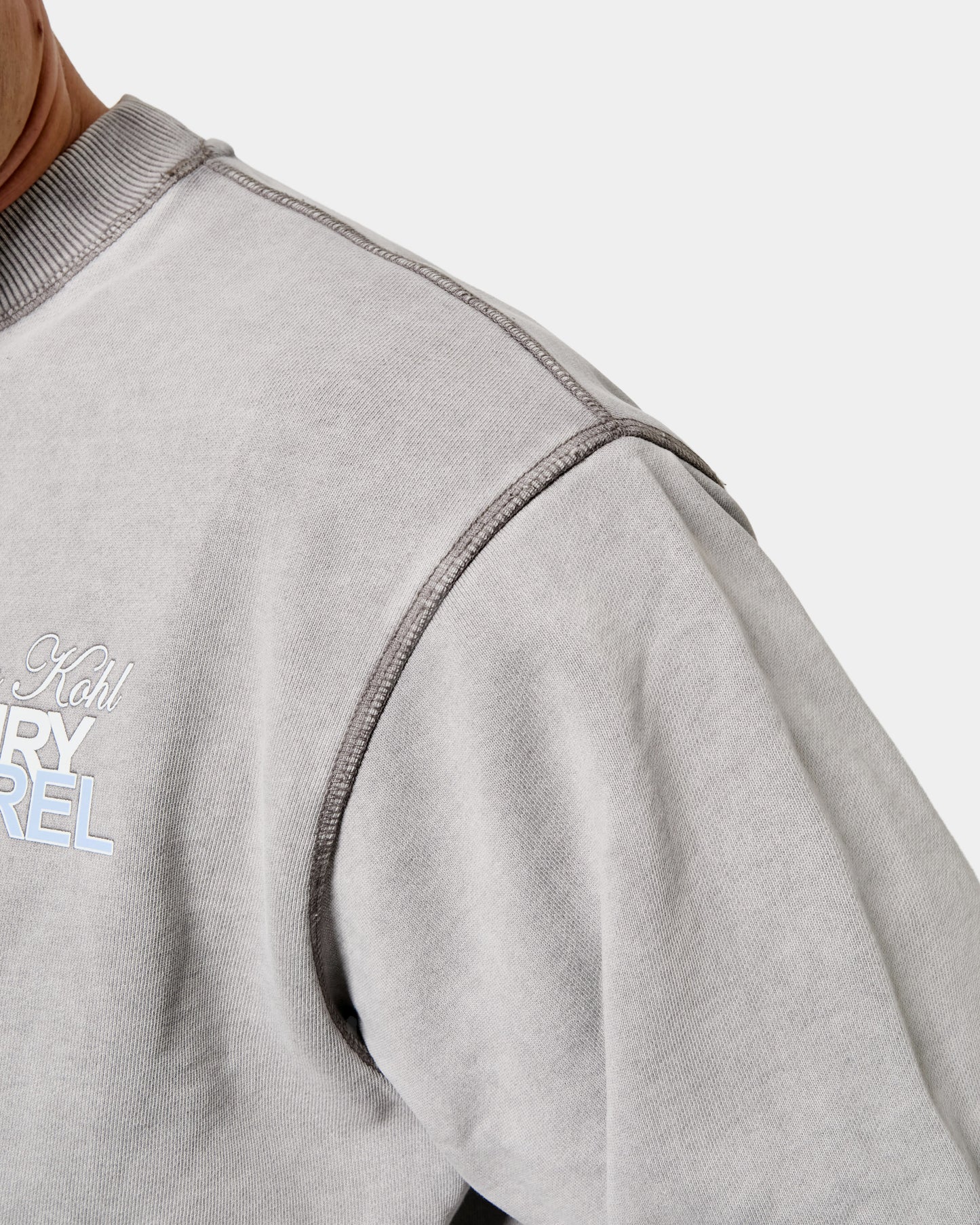 MK Club Relaxed Crewneck Sweatshirt Grey Wash / Placid Blue