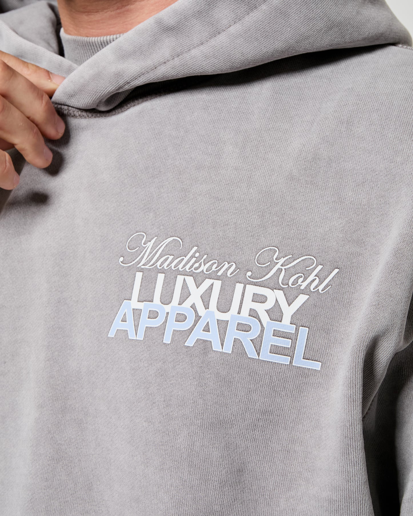 MK Club Relaxed OTH Hoodie Grey Wash / Placid Blue