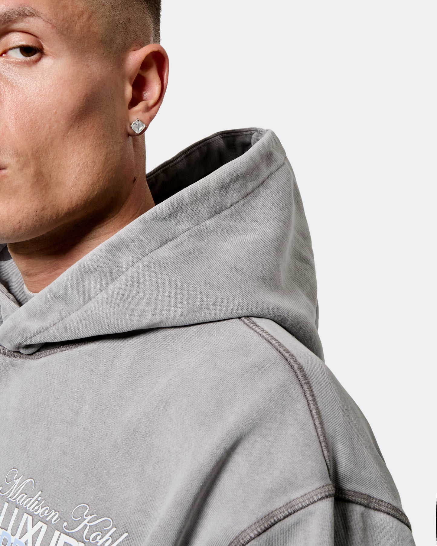 MK Club Relaxed OTH Hoodie Grey Wash / Placid Blue