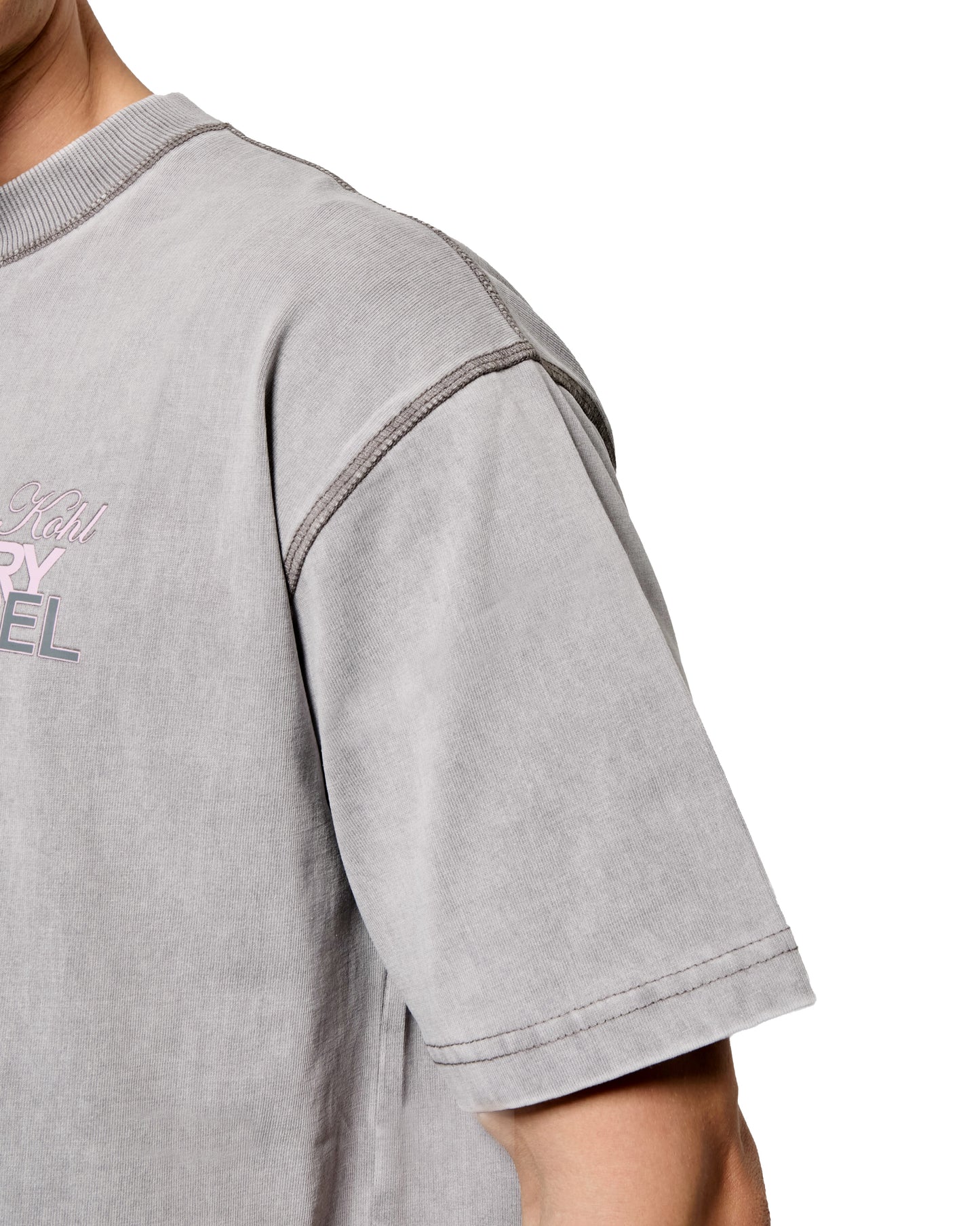 MK Club Relaxed T Shirt Grey Wash / Transcendent Pink