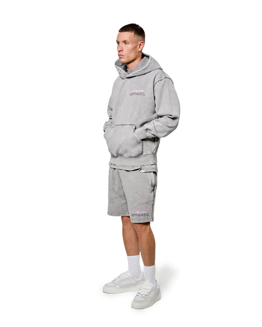 MK Club Relaxed OTH Hoodie Grey Wash / Transcendent Pink