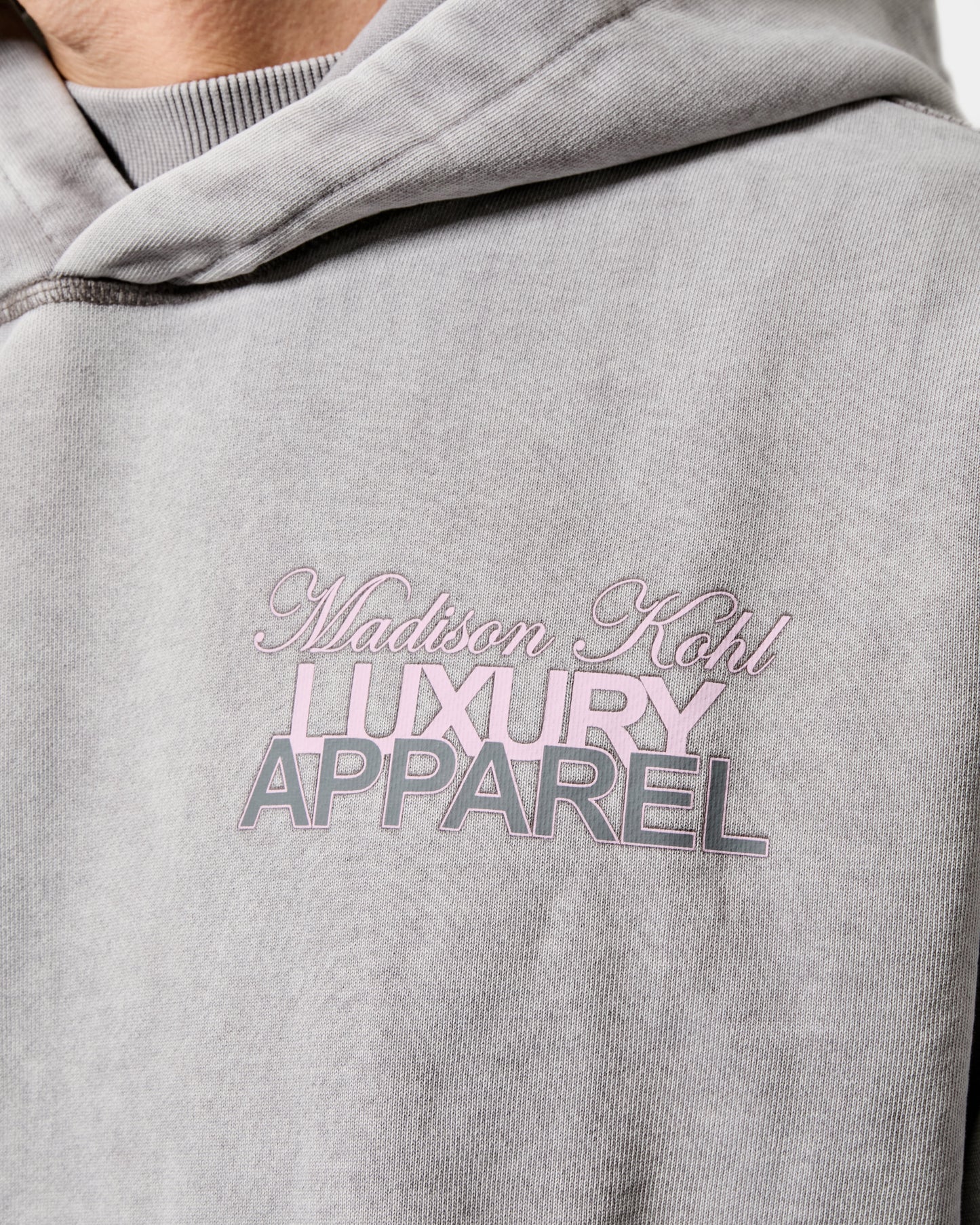 MK Club Relaxed OTH Hoodie Grey Wash / Transcendent Pink