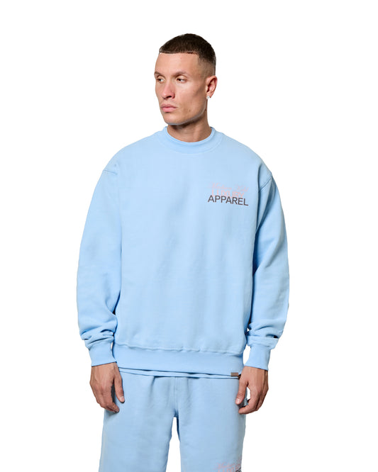 MK Club Relaxed Crewneck Sweatshirt Placid Blue