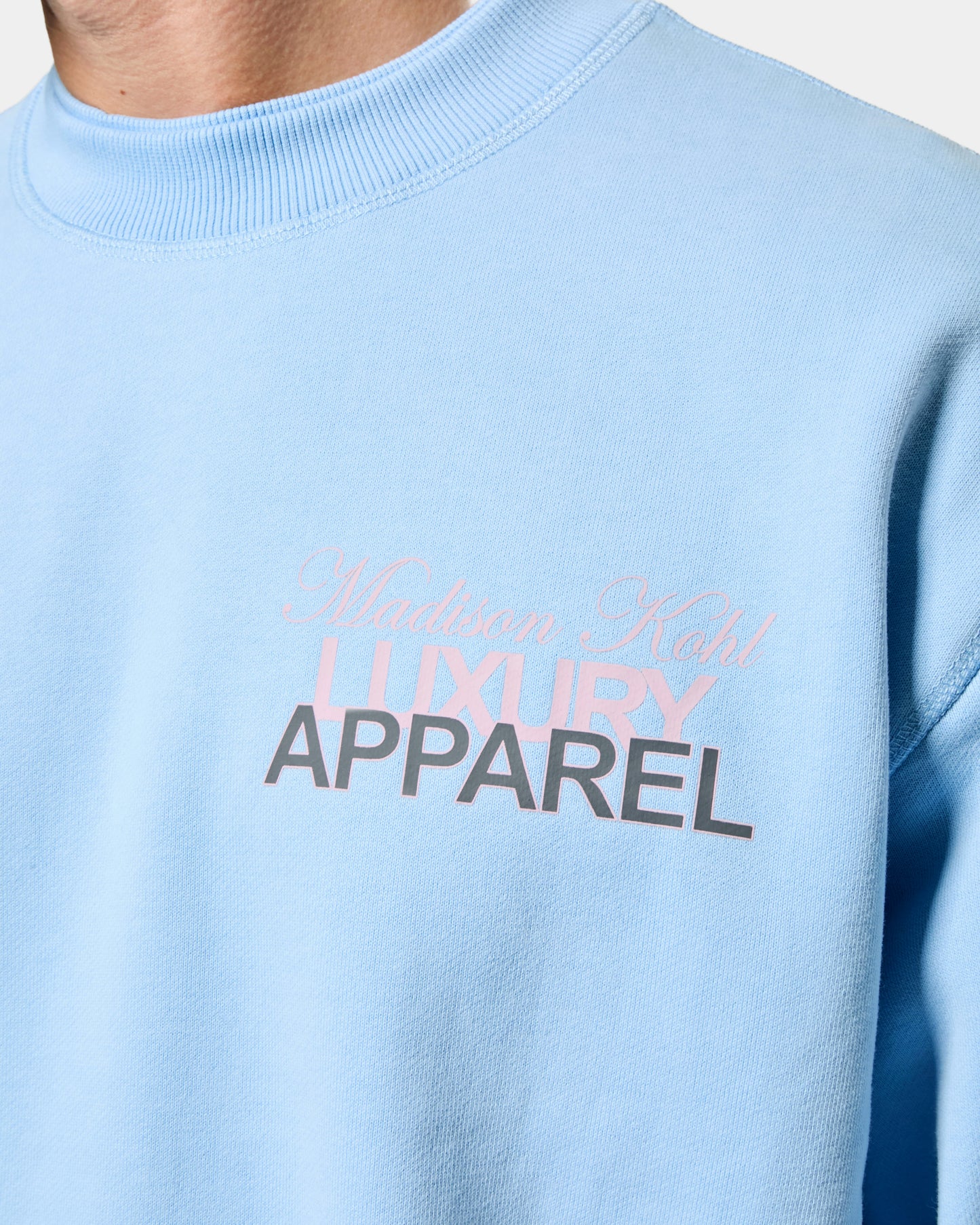 MK Club Relaxed Crewneck Sweatshirt Placid Blue