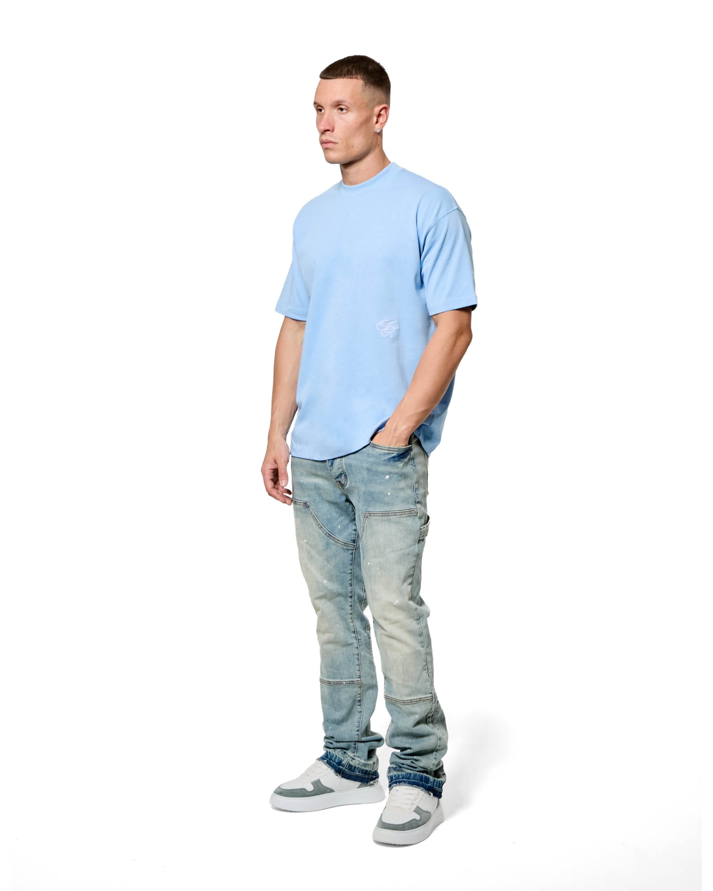 MK Monogram Relaxed T Shirt Placid Blue