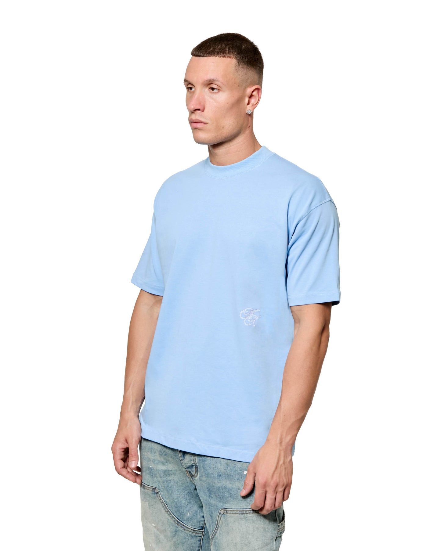 MK Monogram Relaxed T Shirt Placid Blue