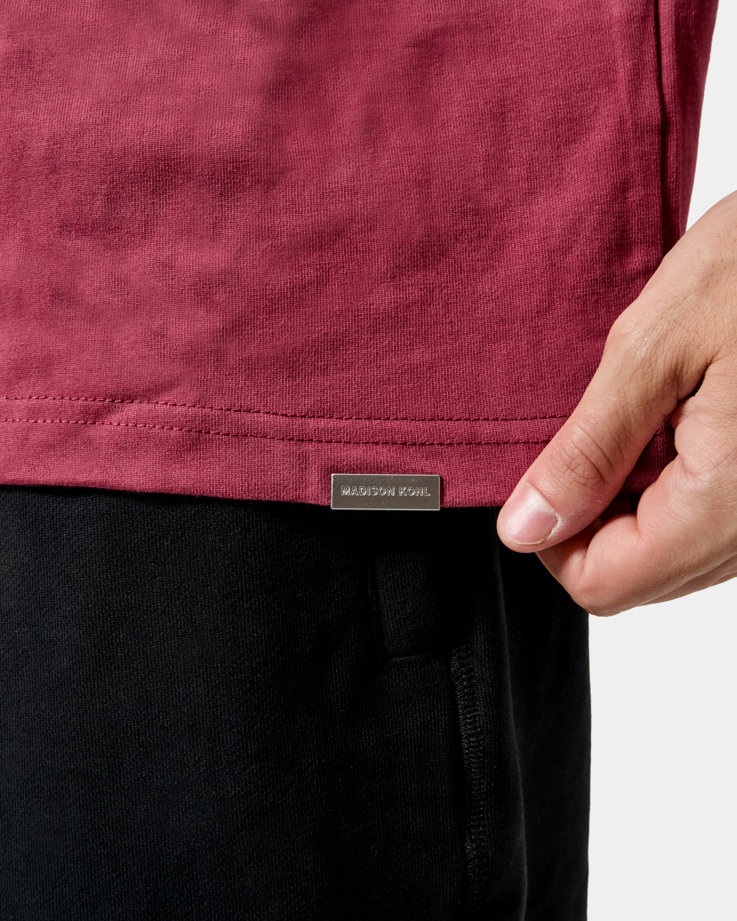 MK Monogram Relaxed T Shirt Burgundy