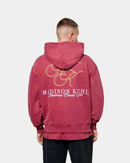 MK Monogram Relaxed OTH Hoodie Burgundy