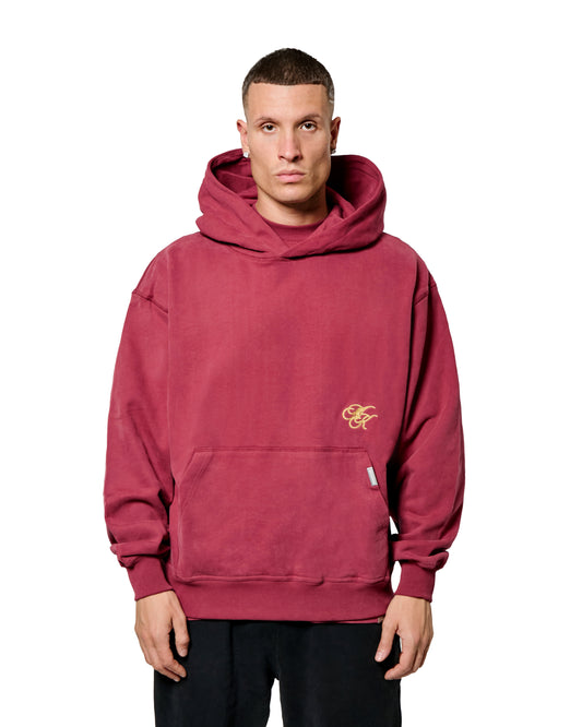 MK Monogram Relaxed OTH Hoodie Burgundy