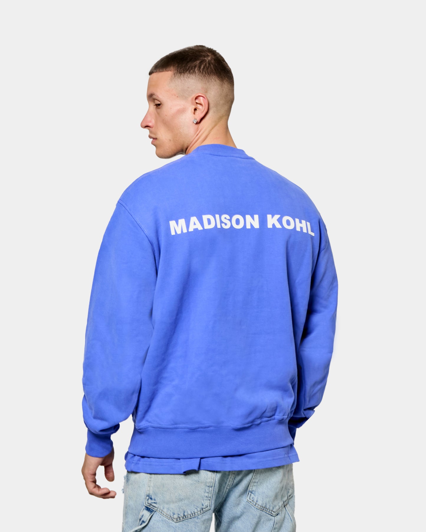 MK Core Relaxed Crewneck Sweatshirt Dazzling Blue