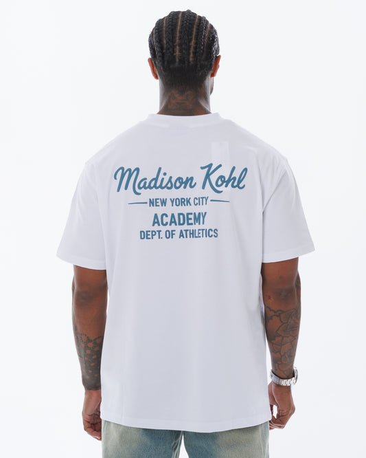 MK Academy T-Shirt White/Emerald Green