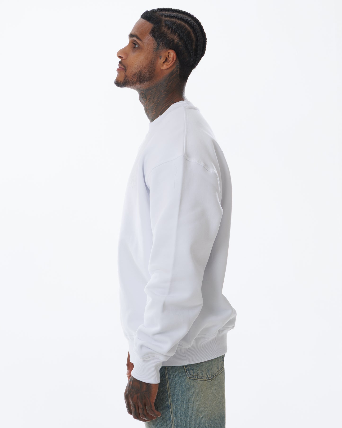 MK Academy Relaxed Crewneck Sweatshirt White/Emerald