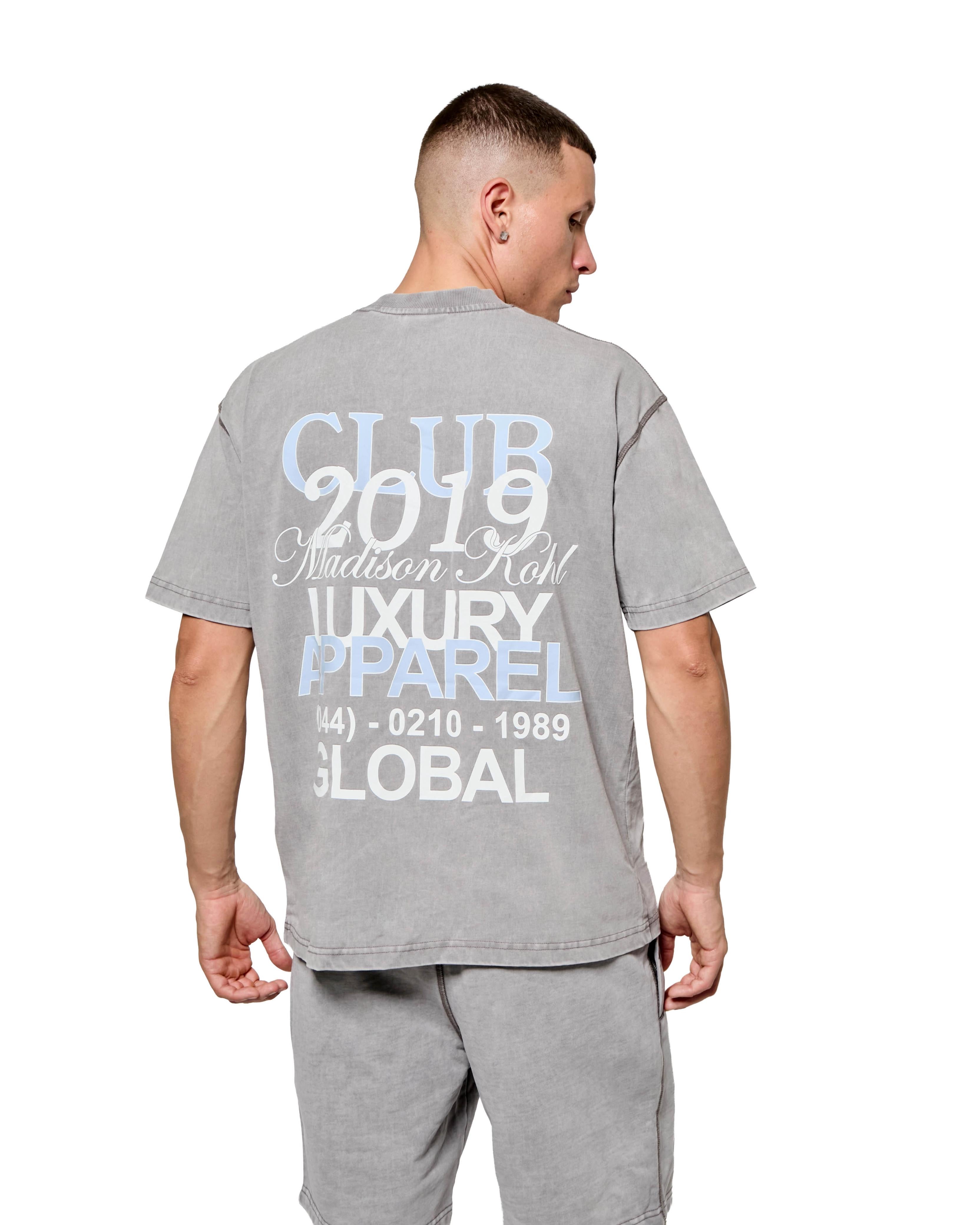 MK Club Relaxed T Shirt Grey Wash / Placid Blue