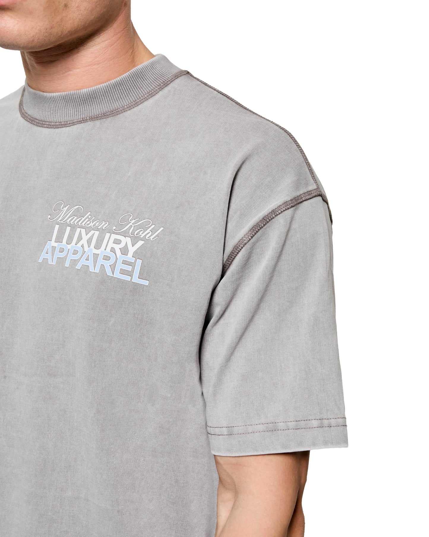 MK Club Relaxed T Shirt Grey Wash / Placid Blue