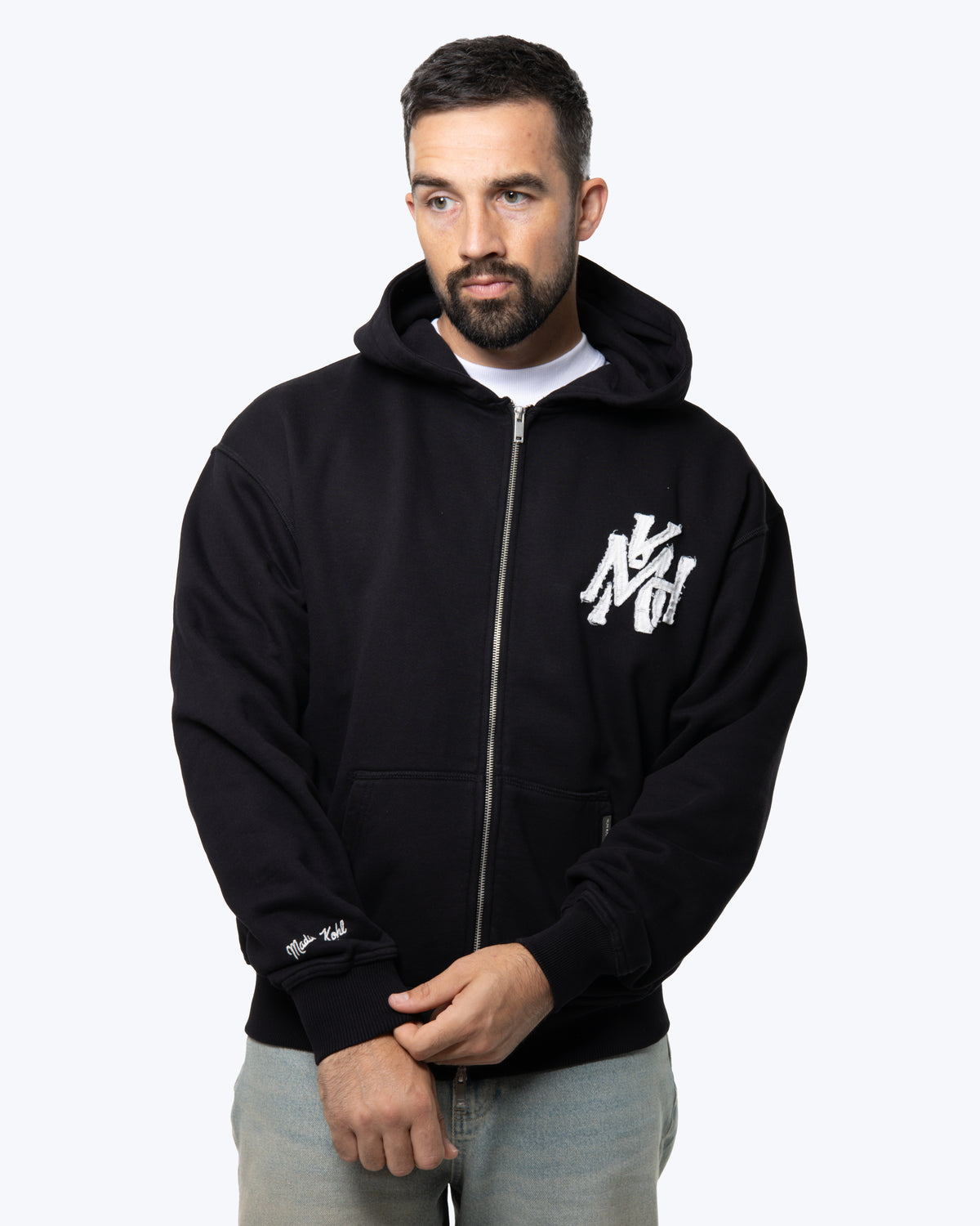 MK Monogram Full Zip Hood Black