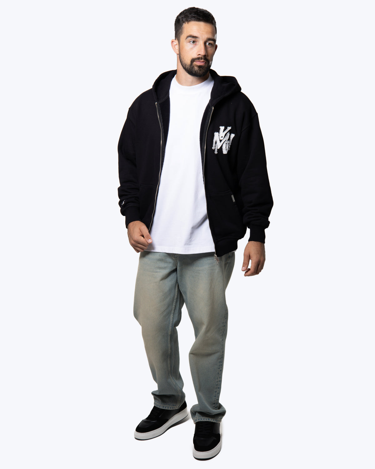 MK Monogram Full Zip Hood Black