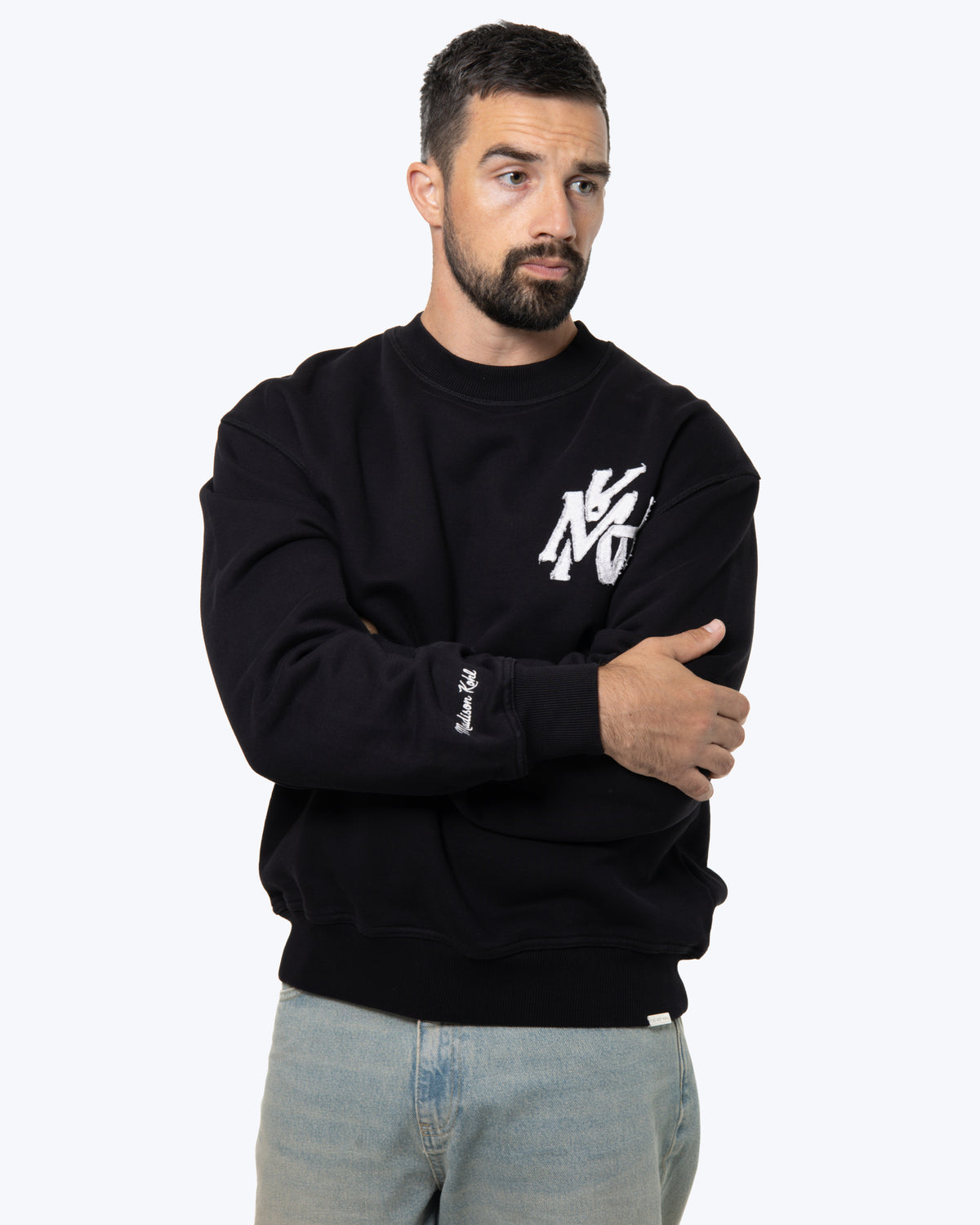 MK Monogram Crewneck Sweatshirt Black