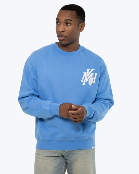 MK Monogram Crewneck Sweatshirt Marina Blue