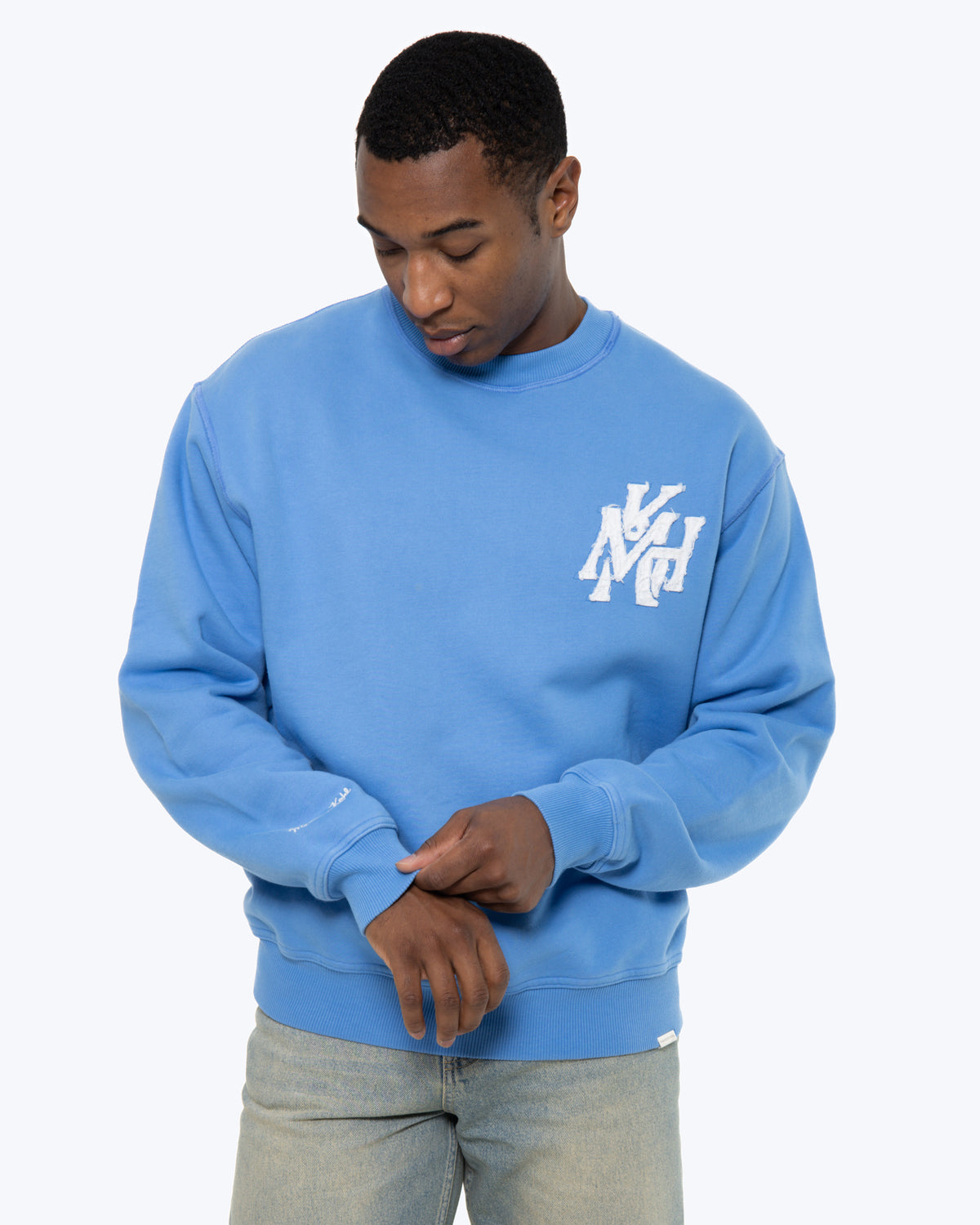 MK Monogram Crewneck Sweatshirt Marina Blue
