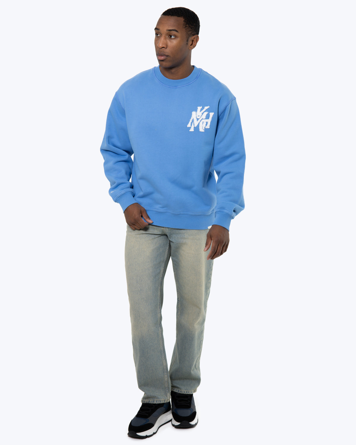 MK Monogram Crewneck Sweatshirt Marina Blue