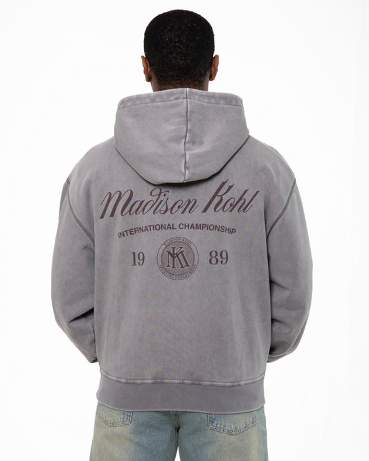 MK International Hoodie Grey Wash