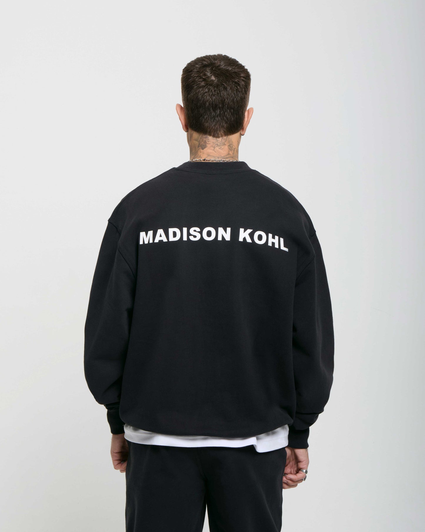 MK Core Oversized Crewneck Sweatshirt Black