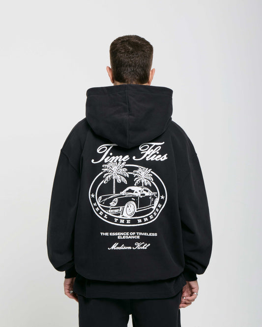 Time Flies Oversized OTH Hoodie Black