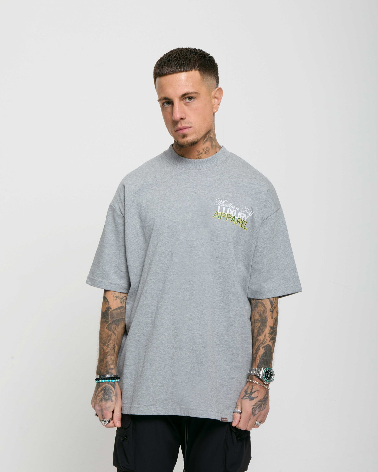 MK Club Oversized T Shirt Grey Marl