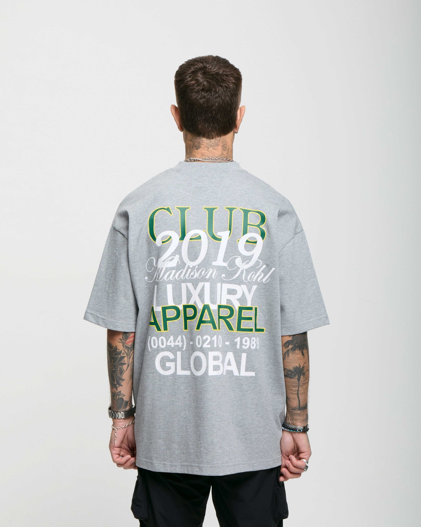 MK Club Oversized T Shirt Grey Marl