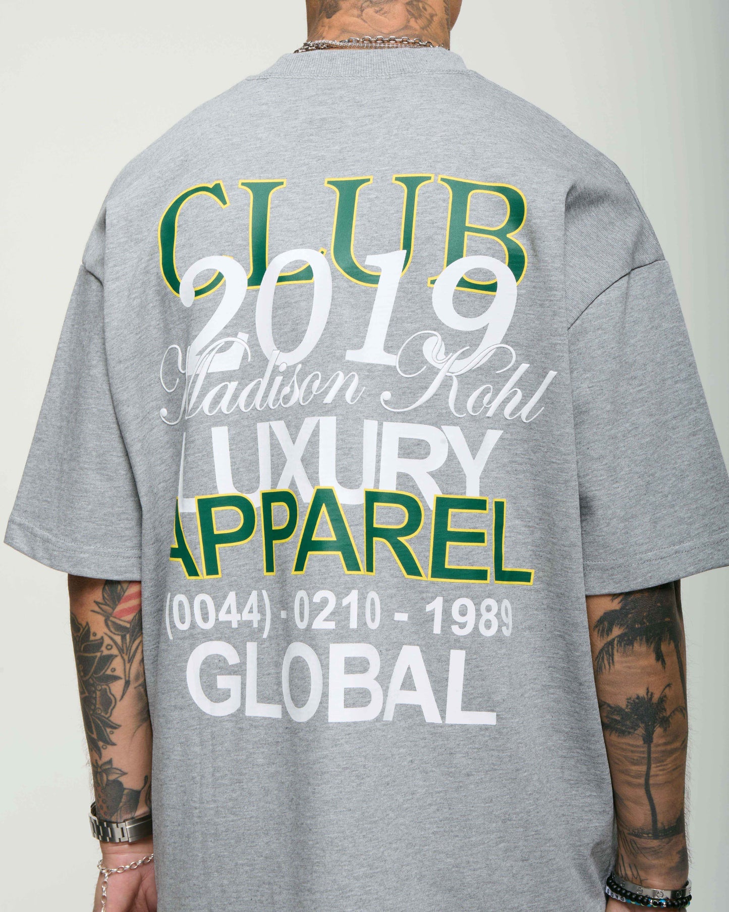 MK Club Oversized T Shirt Grey Marl