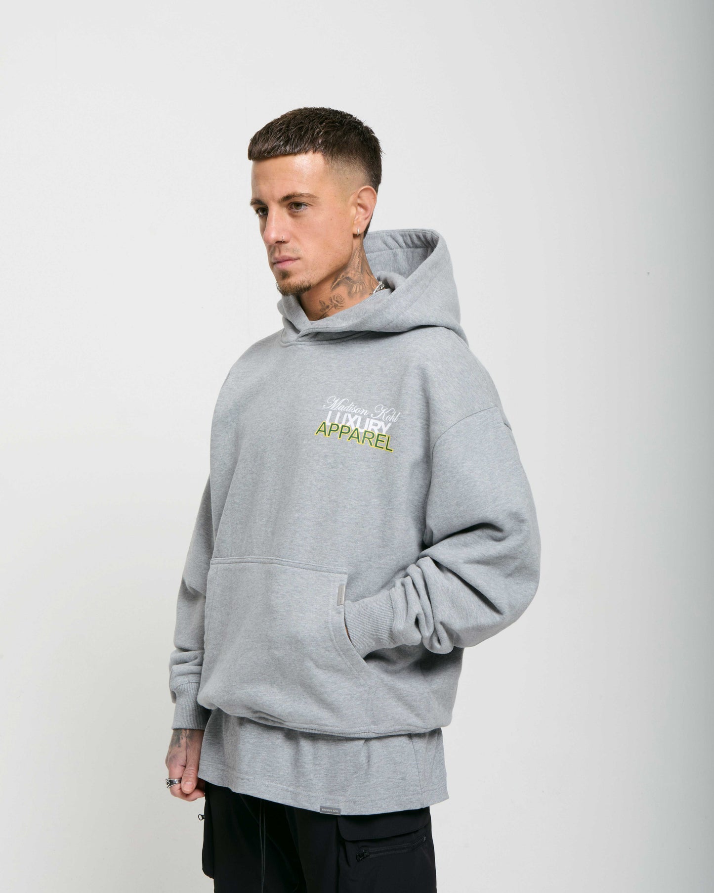 MK Club Oversized OTH Hoodie Grey Marl