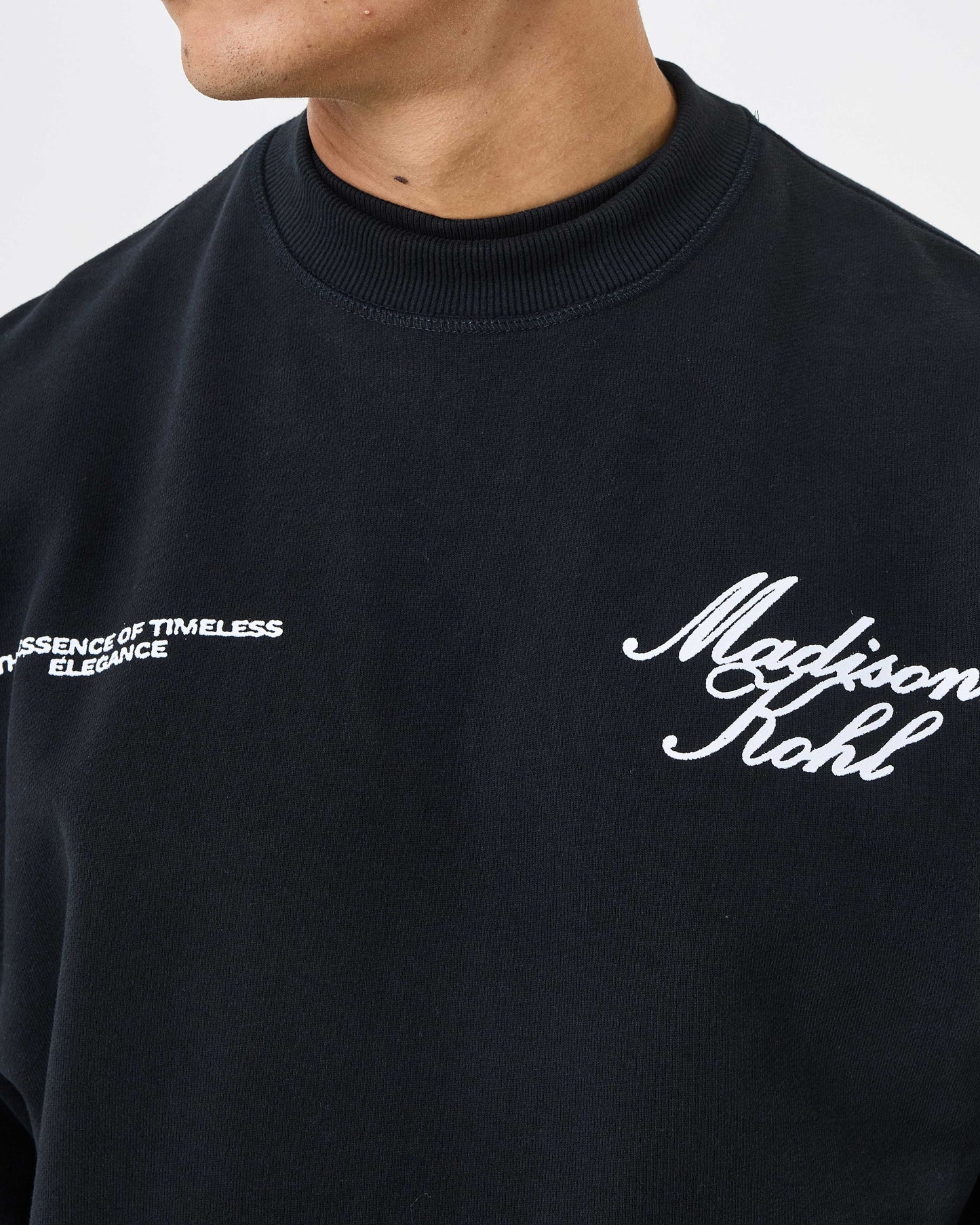 Time Flies Relaxed Crewneck Sweatshirt Black