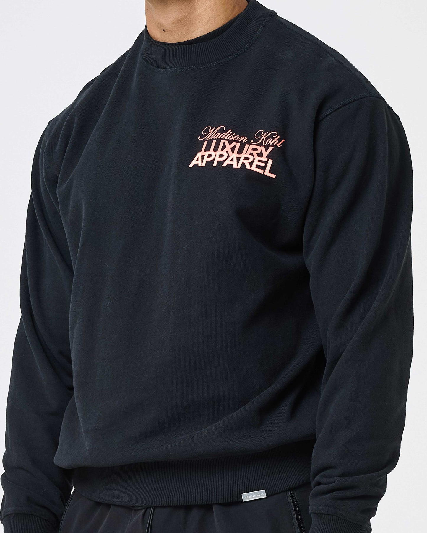 MK Club Relaxed Crewneck Sweatshirt Black