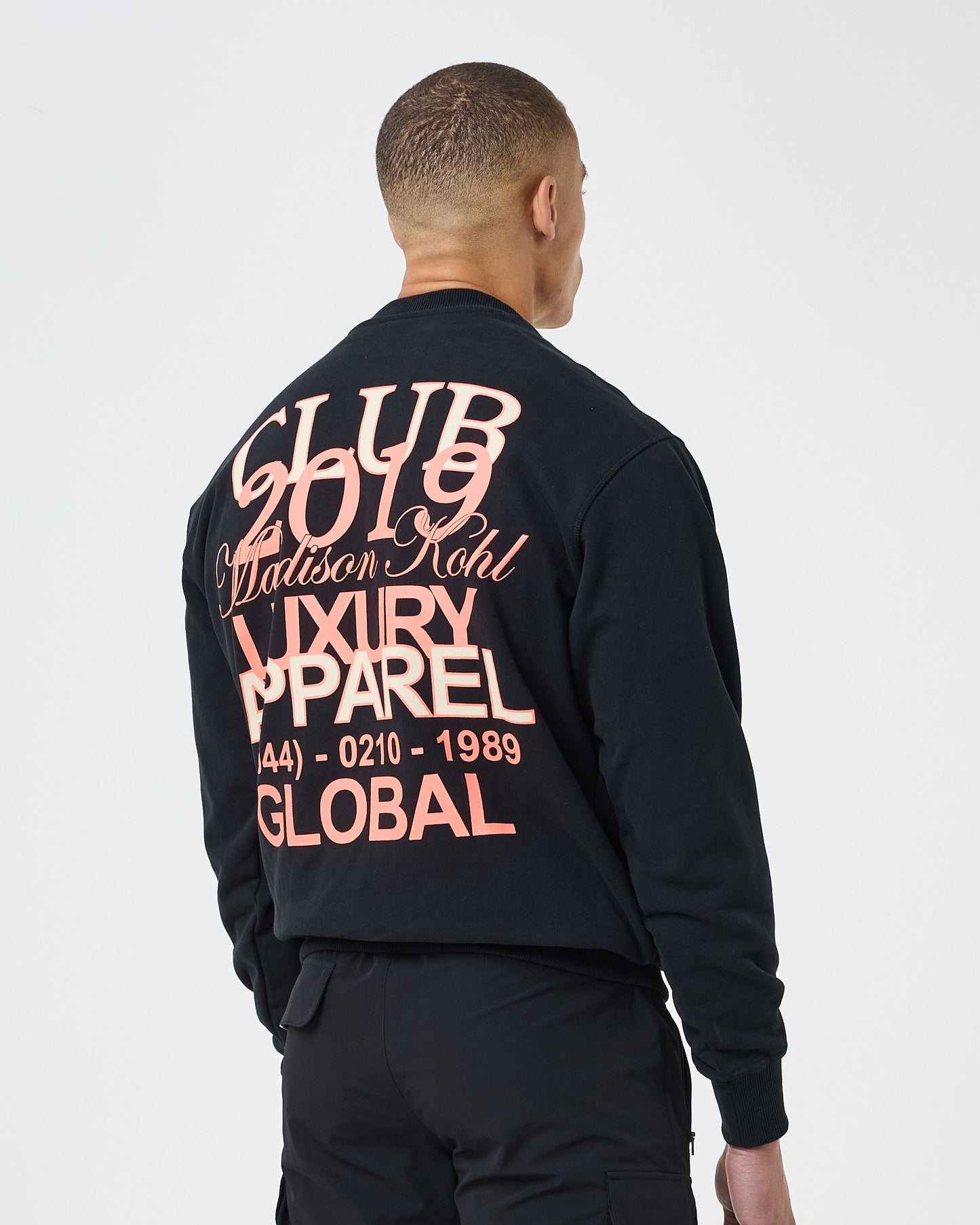 MK Club Relaxed Crewneck Sweatshirt Black