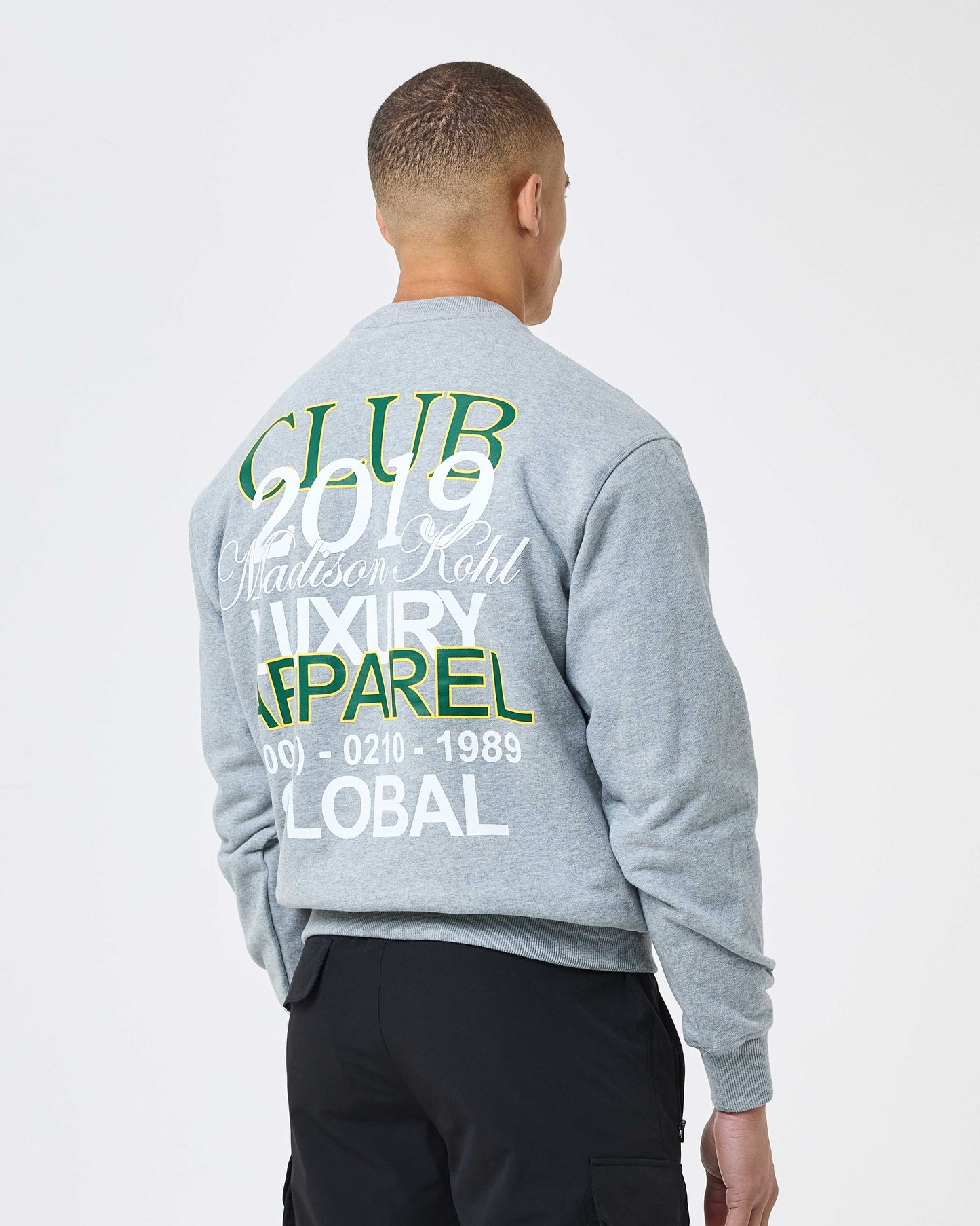 MK Club Relaxed Crewneck Sweatshirt Grey Marl